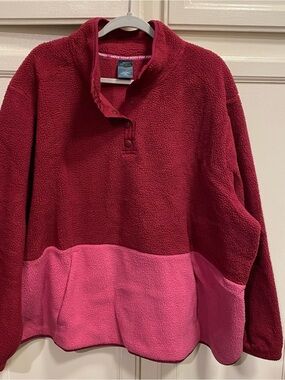 tek gear Red and Pink Sherpa Fleece Pullover